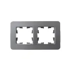 BRITE Рамка 2 поста РУ-2-1-Бр металл титан RE IEK