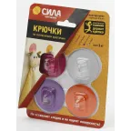 Крючки на силикон. крепл. 5 диам. набор GIRL до 1 кг 4 шт. (SH5-R4GMIX-24) СИЛА