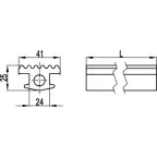 Вкладыш шумопоглощающий для С-образных профилей BPL-41 BPM-41 BPD-41