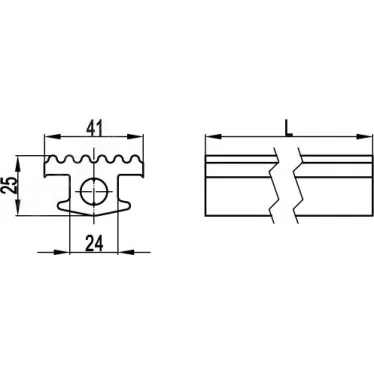 Вкладыш шумопоглощающий для С-образных профилей BPL-41 BPM-41 BPD-41