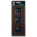 SKANDY Рамка 3-местная SK-F33Br металл шоколад IEK