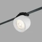 Светильник поворотный для трека-ремня Belty Spot со светодиодом D100хH107 мм 48В DC 12 Вт RA90 38град. 4000 К IP20 бел. с черн. алюм. DENKIRS DK5540-WH+BK