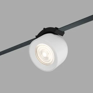 Светильник поворотный для трека-ремня Belty Spot со светодиодом D100хH107 мм 48В DC 12 Вт RA90 38град. 4000 К IP20 бел. с черн. алюм. DENKIRS DK5540-WH+BK