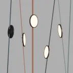 Светильник для трека-ремня Belty Flow со светодиодом D168хH29.5 мм 48В DC 10 Вт RA90 120град. 3000 К IP20 черн. алюм. DENKIRS DK5567-BK