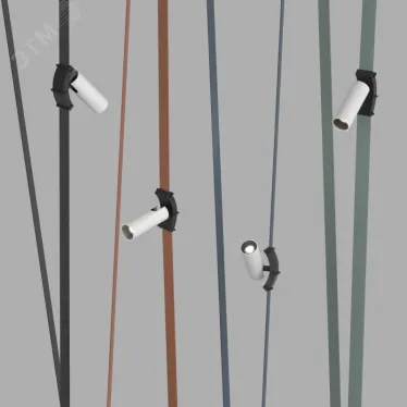 Светильник поворотный для трека-ремня Belty Spot со светодиодом D35хL126.5 мм 48В DC 7 Вт RA90 30град. 4000 К IP20 бел. с черн. алюм. DENKIRS DK5546-BW+BK