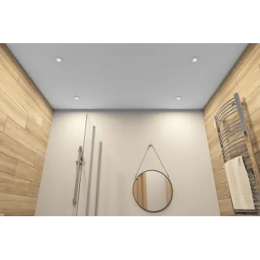 Светильник встраиваемый влагозащ. IP44 до 15 Вт GU10 LED бел. алюм. DENKIRS DK2036-WH