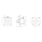 Розетка кабельная скрытой установки IP44 32A 3P+E+N 400V