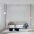 Светильник для трека-ремня Belty Orb со светодиодом D180хH181 мм 48В DC 10 Вт RA90 120град. 3000 К IP20 бел. акрил DENKIRS DK5553-BK