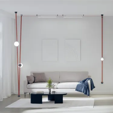 Светильник для трека-ремня Belty Orb со светодиодом D180хH181 мм 48В DC 10 Вт RA90 120град. 3000 К IP20 бел. акрил DENKIRS DK5553-BK