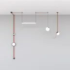 Светильник поворотный для трека-ремня Belty Spot со светодиодом D35хL126.5 мм 48В DC 7 Вт RA90 30град. 4000 К IP20 бел. с черн. алюм. DENKIRS DK5546-BW+BK