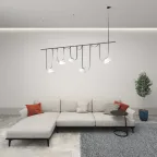 Светильник для трека-ремня Belty Flow со светодиодом D220хH117 мм 48В DC 24 Вт RA90 120град. 3000 К IP20 бел. с черн. алюм. DENKIRS DK5561-WH+BK