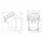 Розетка наружная IP67 16A 3P+E 400В
