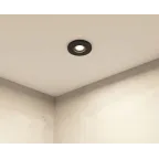 Светильник встраиваемый влагозащ. IP44 до 15 Вт GU10 LED черн. алюм. DENKIRS DK2036-BK