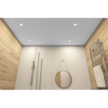 Светильник встраиваемый влагозащищенный IP65 10 Вт GU5.3 LED бел. пластик DENKIRS DK3103-WH