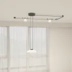 Светильник для трека-ремня Belty Flow со светодиодом D300хH71 мм 48В DC 12 Вт RA90 120град. 3000 К IP20 бел. с черн. алюм. DENKIRS DK5565-WH+BK