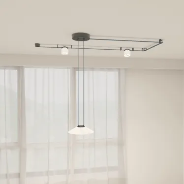 Светильник для трека-ремня Belty Flow со светодиодом D300хH71 мм 48В DC 12 Вт RA90 120град. 3000 К IP20 бел. с черн. алюм. DENKIRS DK5565-WH+BK