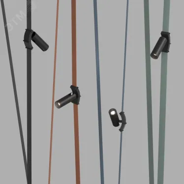 Светильник поворотный для трека-ремня Belty Spot со светодиодом D35хL126.5 мм 48В DC 7 Вт RA90 30град. 4000 К IP20 черн. алюм. DENKIRS DK5546-BK