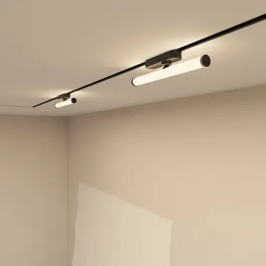 Светильник поворотный однофазный трековый STROM со светодиодом L300 мм 220В 10 Вт 150град. 4000 К IP20 черн. алюм./акрил DENKIRS DK6448-BK