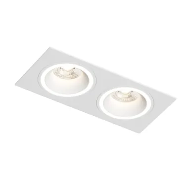 Светильник встраиваемый IP20 до 15 Вт GU10 LED бел. алюм. DENKIRS DK2062-WH