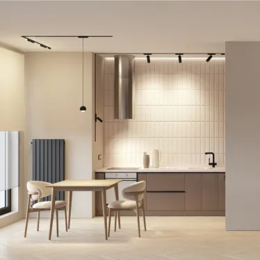 Светильник для трека Air Spot 4000 со светодиодом 40хH147 мм 48В DC 7 Вт RA-95 24град. 4000 К IP20 черн. алюм. DENKIRS DK5340-BK