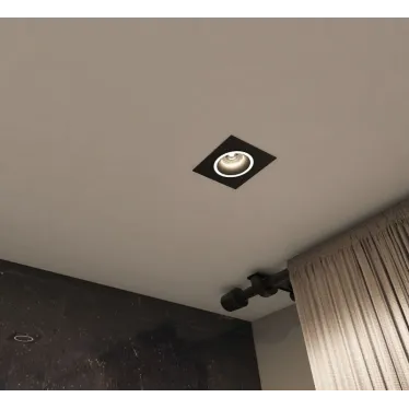 Светильник встраиваемый IP20 до 15 Вт GU10 LED черн. алюм. DENKIRS DK2061-BK