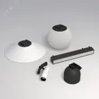 Светильник поворотный для трека-ремня Belty Spot со светодиодом D35хL126.5 мм 48В DC 7 Вт RA90 30град. 4000 К IP20 бел. с черн. алюм. DENKIRS DK5546-BW+BK