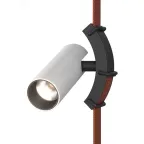 Светильник поворотный для трека-ремня Belty Spot со светодиодом D35хL126.5 мм 48В DC 7 Вт RA90 30град. 4000 К IP20 бел. с черн. алюм. DENKIRS DK5546-BW+BK