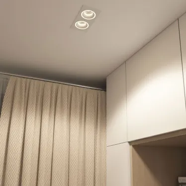 Светильник встраиваемый IP20 до 15 Вт GU10 LED бел. алюм. DENKIRS DK2062-WH