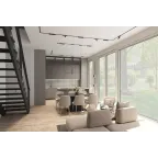 Светильник для трека Air Spot 4000 со светодиодом 40хH147 мм 48В DC 7 Вт RA-95 24град. 4000 К IP20 черн. алюм. DENKIRS DK5340-BK