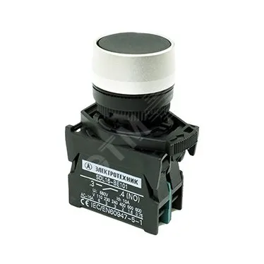 Выключатель кнопочный ВК22-EА42-65У1, красный, 1НЗ, цилиндр, d22мм, IP65 (ЭТ)