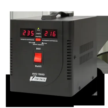 Стабилизатор напряжения POWERMAN AVS D на 1 500 для ПК, ТВ и другой техники, для котла