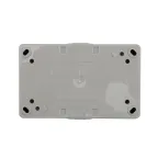Блок горизонтальный 2 розетки INDUSTRIAL IP54 с заземлением, о/у, серый
