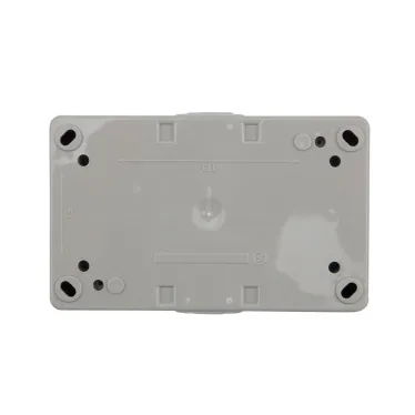 Блок горизонтальный 2 розетки INDUSTRIAL IP54 с заземлением, о/у, серый