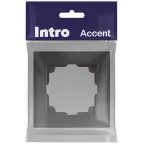 Рамка для розеток и выключателей Intro Accent 6-501-07 на 1 пост, СУ, графит