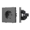 Механизм электрической розетки SCT-NOBE-MEU1-SFPL-GR 230V, 16A, Серый, 1 пост
