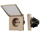 Механизм розетки влагозащищённый SCT-TENDO-MCP-PL-GD 230V, 16A, Золото светлое, 1 пост