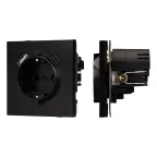 Механизм розетки с USB зарядкой SCT-TENDO-MUAC-PL-BK 230V, 16A, Чёрный, 1 пост