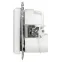 Розетка Intro Accent 6-410-01 P+E Schuko со шторками, 16А-250В + 2хUSB, IP20, СУ, белый