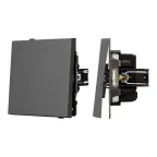 Механизм выключателя одноклавишный перекрёстный SWT-TENDO-MKX1-SFPL-GR 230V, 10A, Серый, 1 пост