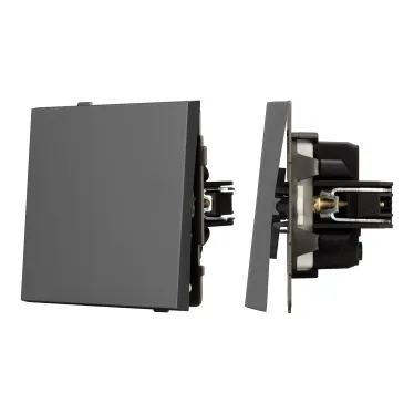 Механизм выключателя одноклавишный перекрёстный SWT-TENDO-MKX1-SFPL-GR 230V, 10A, Серый, 1 пост