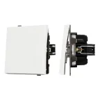 Механизм выключателя одноклавишный перекрёстный SWT-TENDO-MKX1-PL-WH 230V, 10A, Белый, 1 пост