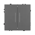 Механизм выключателя двухклавишный непроходной LED SWT-NOBE-MK02-SFPL-L-GR 230V, 10A, Серый, 1 пост