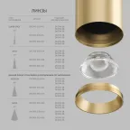 Линза для светильников SHINE Optics DK5743/DK2610 d55 мм угол рассеивания света 36 град поликарбонат