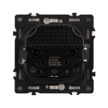 Механизм розетки с USB зарядкой SCT-NOBE-MUAC-SFPL-WH 230V, 16A, Белый, 1 пост