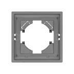 Рамка пластиковая FRM-TENDO-PL-1-GR, Серый, 1 пост