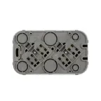 Quteo Розетка двойная без заземления без шторок наружная белая