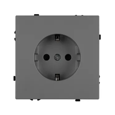 Механизм электрической розетки SCT-NOBE-MEU1-SFPL-GR 230V, 16A, Серый, 1 пост