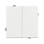 Механизм выключателя двухклавишный проходной SWT-TENDO-MKP2-SFPL-WH 230V, 10A, Белый, 1 пост