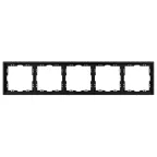 Рамка пластиковая FRM-NOBE-SFPL-5-BK, Чёрный, 5 постов