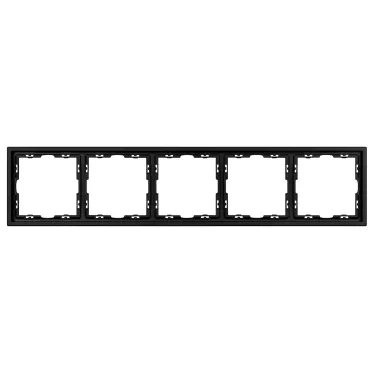 Рамка пластиковая FRM-NOBE-SFPL-5-BK, Чёрный, 5 постов